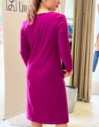 Fuxia színű hátán húzózáras ruha - Image 3