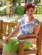 Nyomott mintás kerek nyakú ujjatlan gumis aljú felső Gardenia kollekció