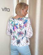 Mintás kerek nyakú blúz Gardenia kollekció - Image 3