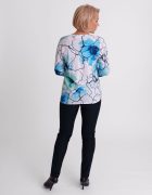 Zöld-kék virág mintás felső " Aurora kollekció " - Image 3