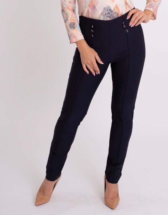 Sötétkék gumis derekú nadrág /punto/ "Lumina kollekció"