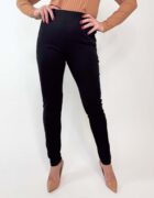 Fekete derékban körbe gumis leggings - Image 2