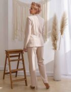 Beige galléros aranygombos, duplasoros blézer "Rustica" - Image 7