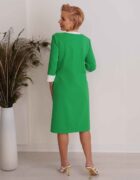Zöld ruha kerek nyakkal cream díszítővel "Fashionista" - Image 3