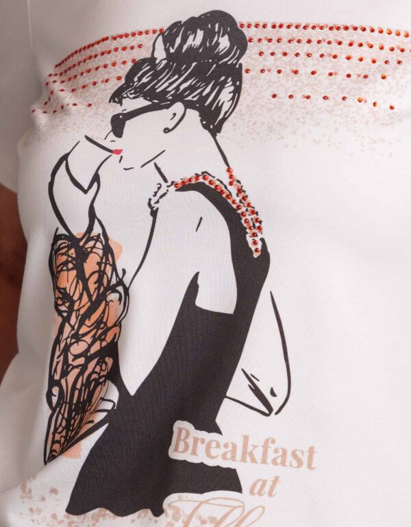 Breakfast at Tiffany's V-nyakú felső "Japanica kollekció" - Image 3