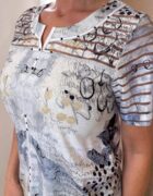 Szürke-beige mintás felső - Image 4
