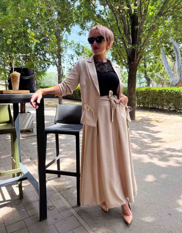 Beige hosszú szoknya "Japanica kollekció" - Image 7