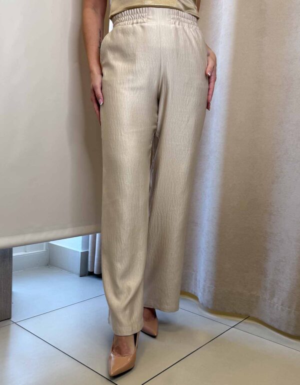 Beige derékban körbegumis nadrág - Image 5