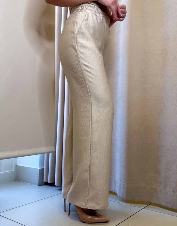 Beige derékban körbegumis nadrág - Image 2