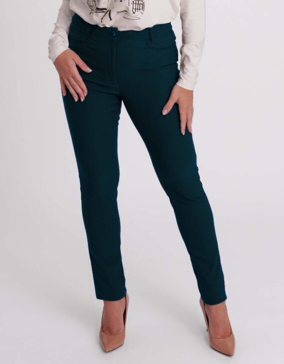 Olajzöld derékban hátul gumis nadrág (bengalin)