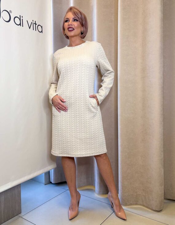 Beige kötött ruha "Vadvirág kollekció"