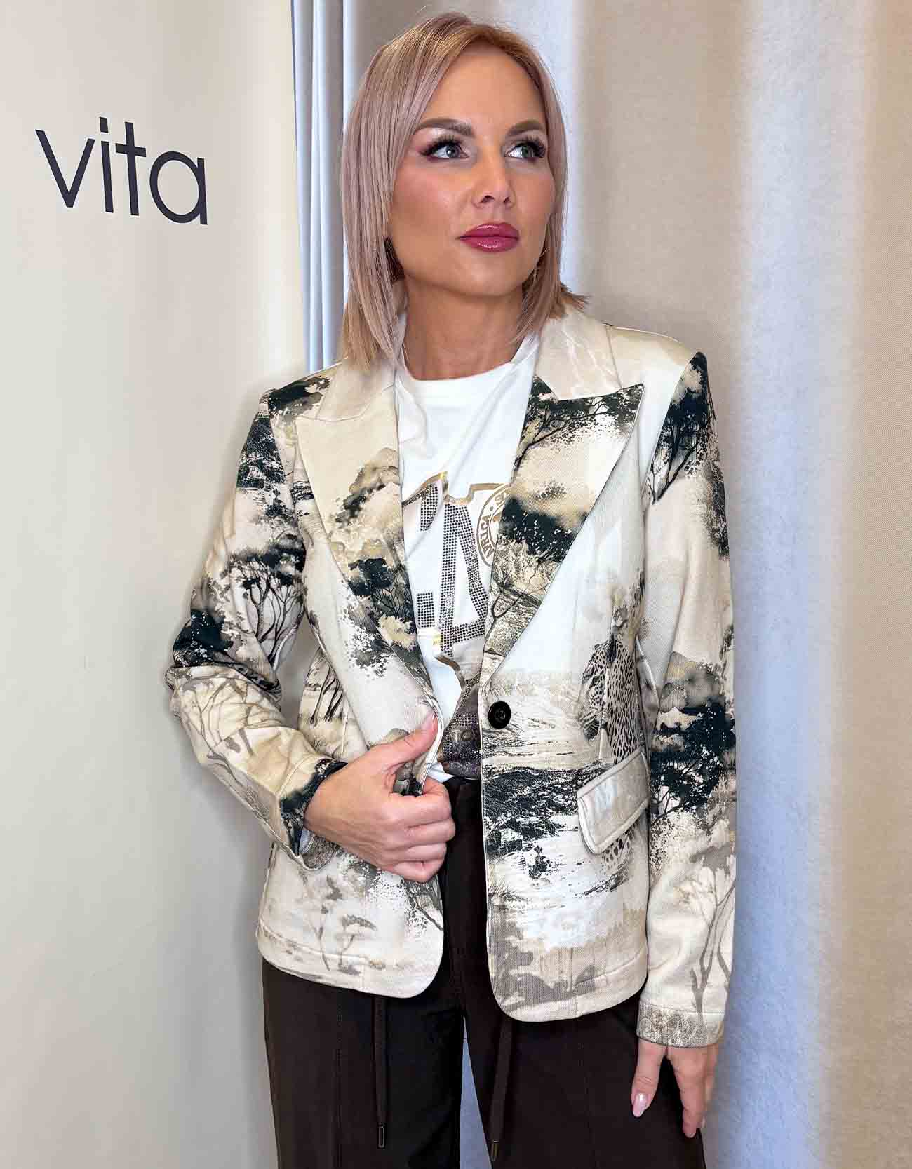 Egyedi grafikás "Monari" blézer - Image 4