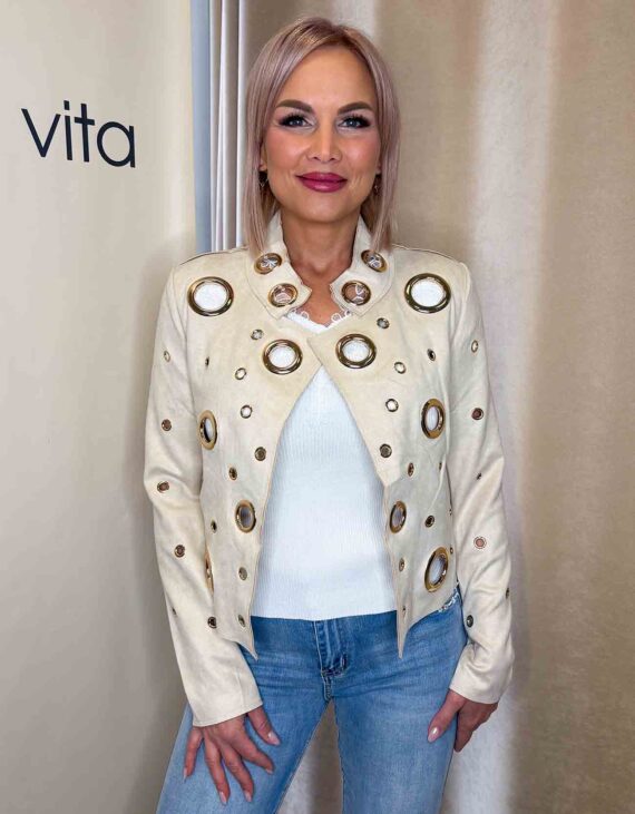 Blézer Velúr textilbőr "Francia" - XL