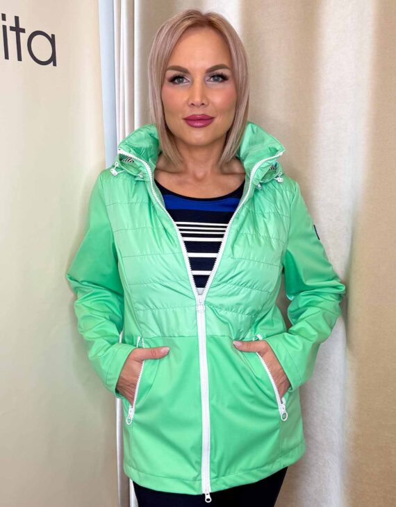 Zöld levehető kapucnis dzseki "Német"