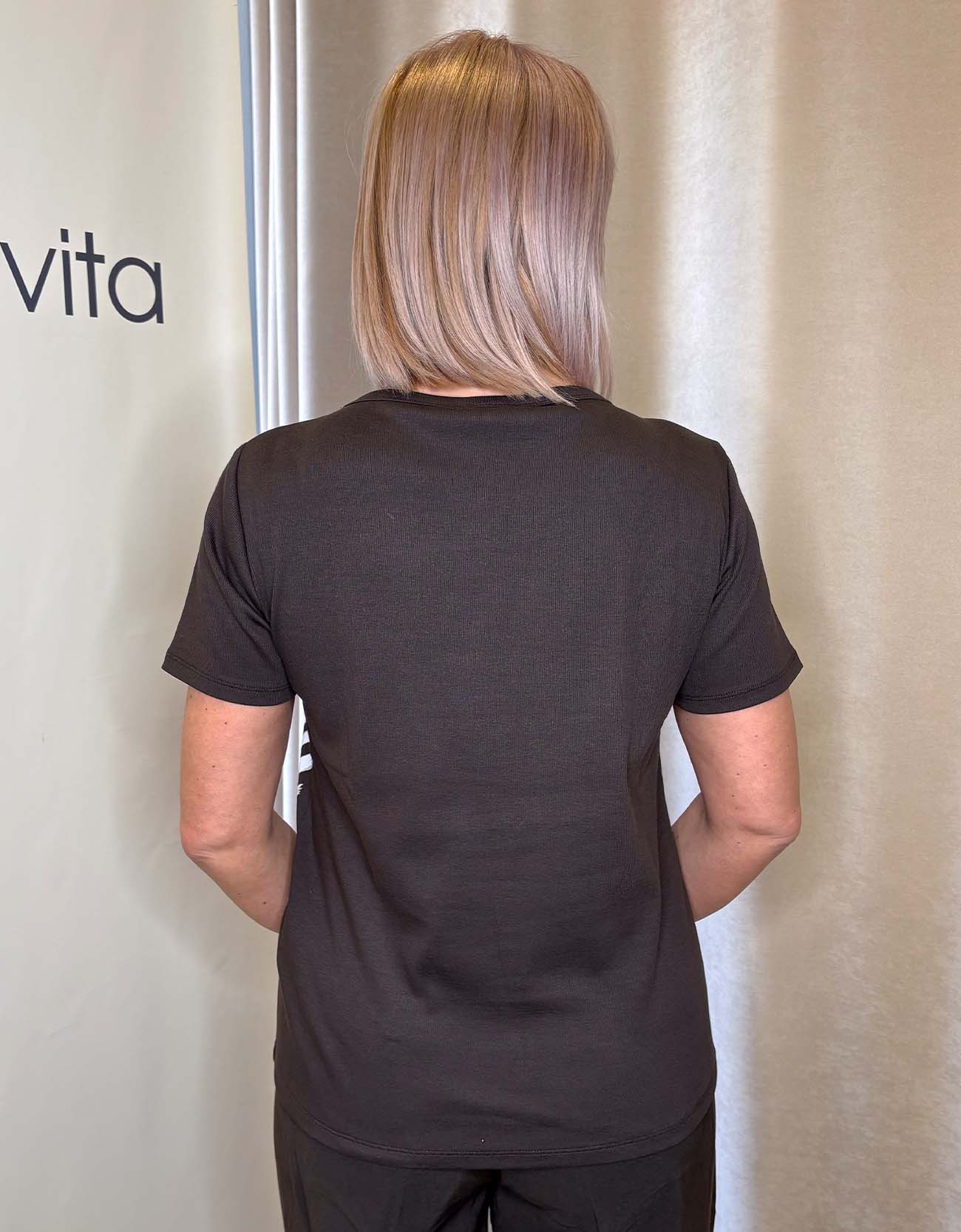 Zebra mintás sötétbarna felső "Monari" - Image 3