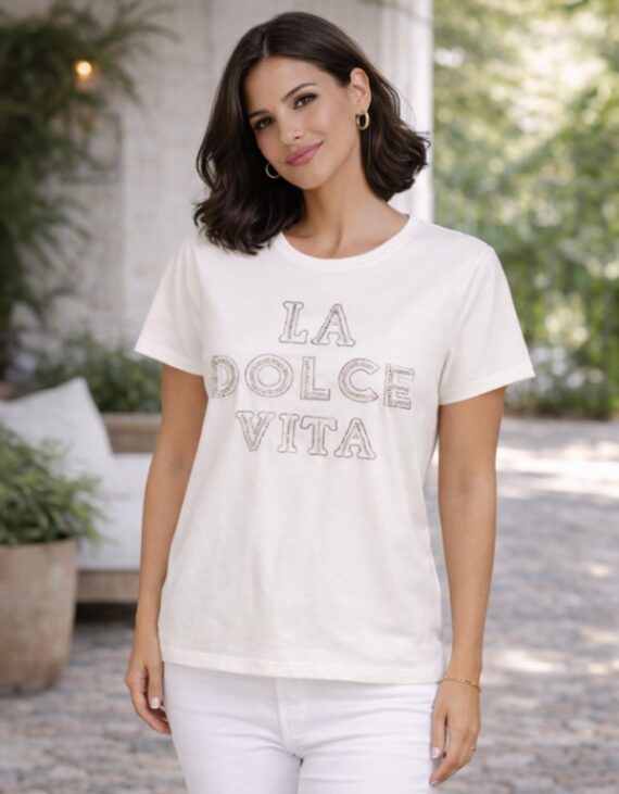 Strasszos-feliratos felső "Monari"