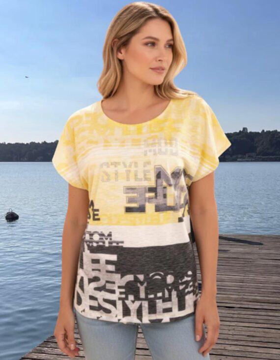 Szürke mintás strasszos felső "Német"