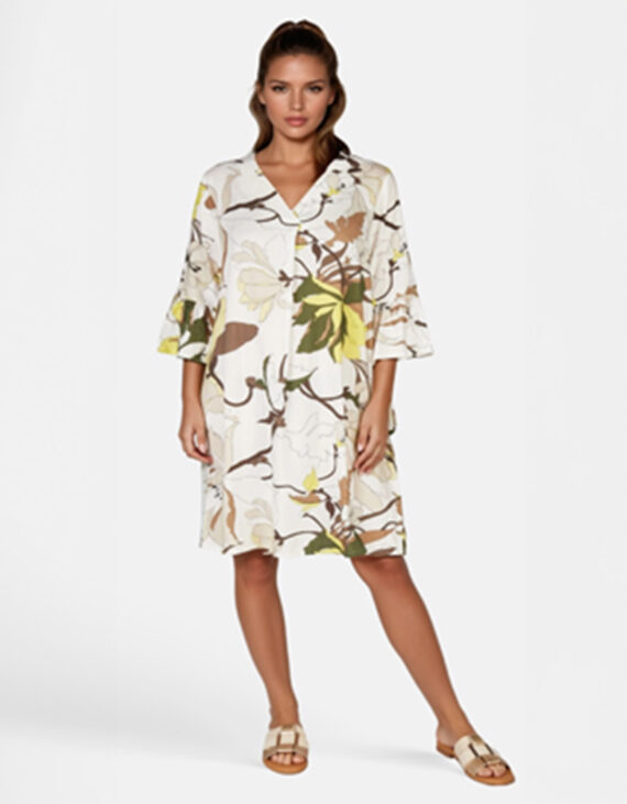 Sárga -zöld mintás ruha "Német"