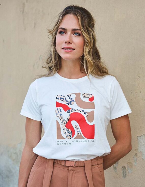 Egyedi mintás flitteres felső "Esqualo"