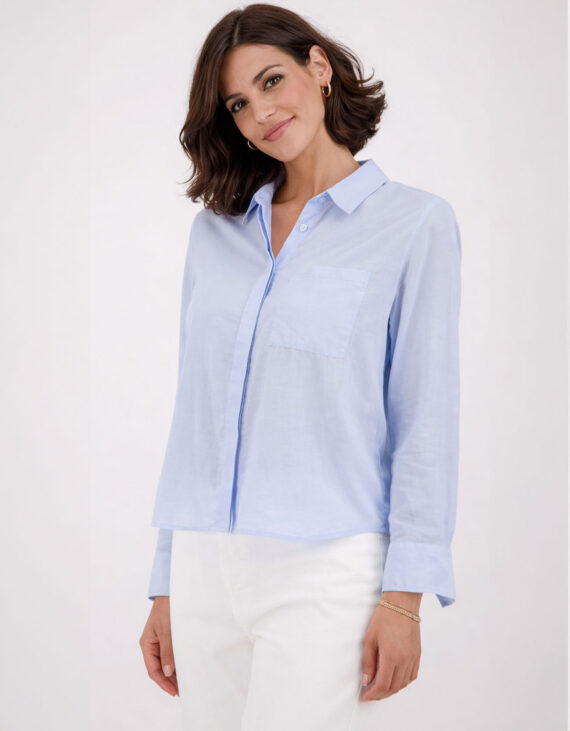 Halványkék színű gombos blúz "Monari"